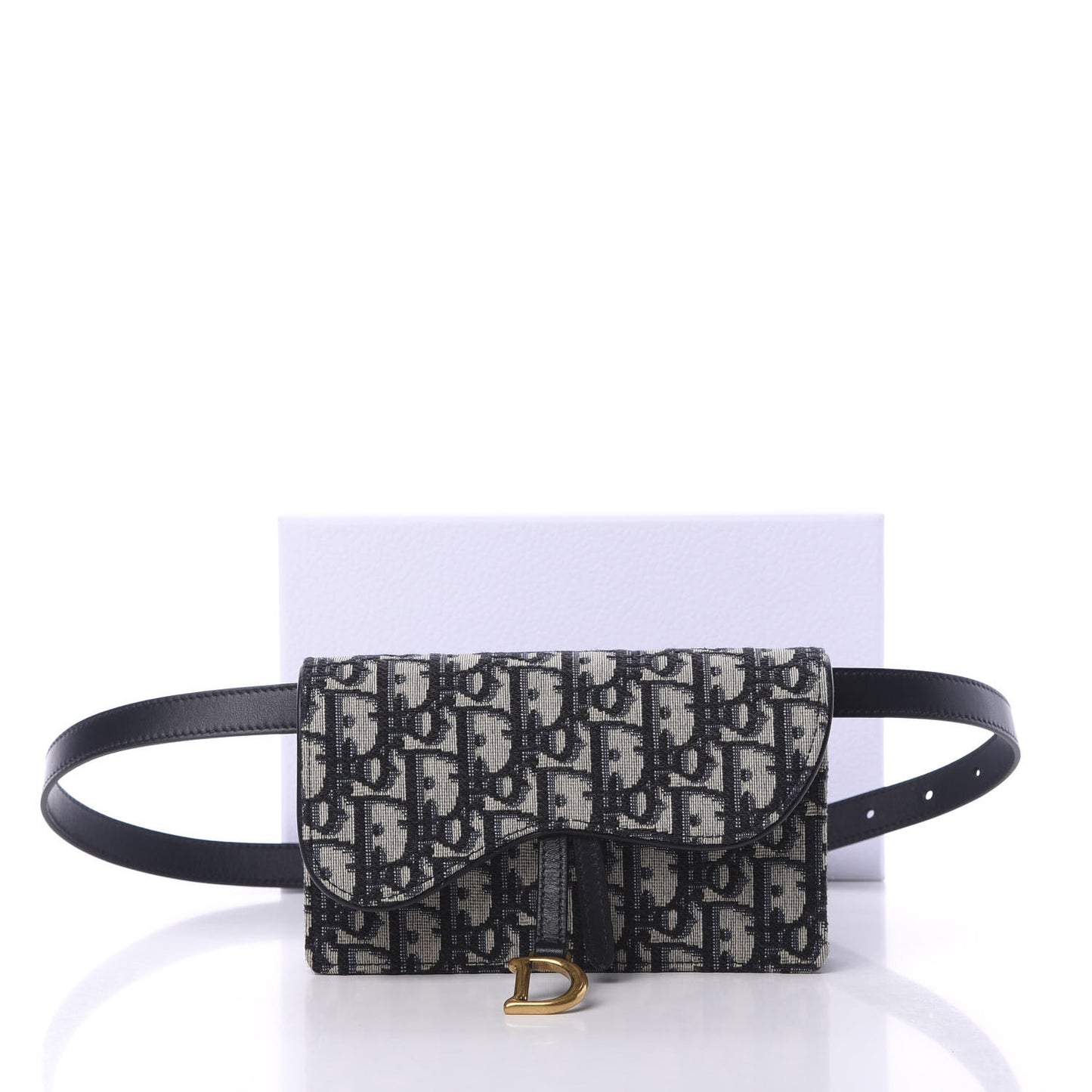 Oblique Saddle Belt Bag Blue