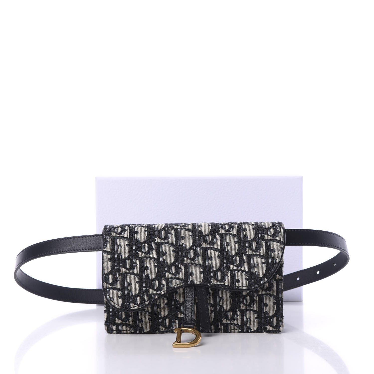 Christian Dior Oblique Saddle Belt Bag Blue 11 of 11