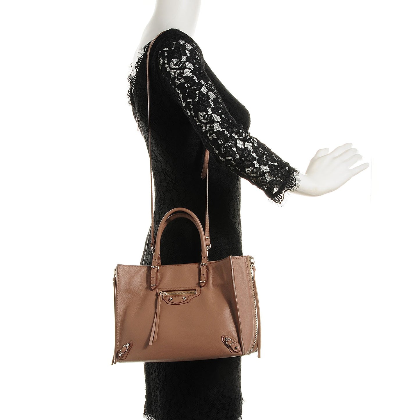 Veau Papier A6 Zip Around Tote Sable