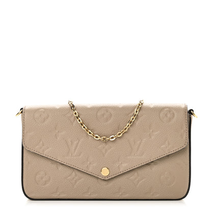 Louis Vuitton Empreinte Pochette Felicie Chain Wallet Tourterelle 1 of 10