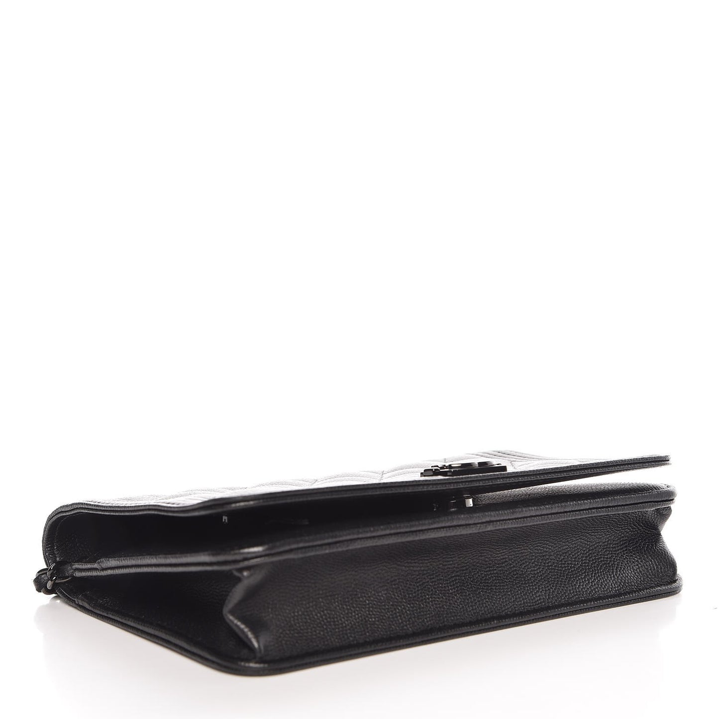 Caviar Quilted Boy Wallet On Chain WOC So Black