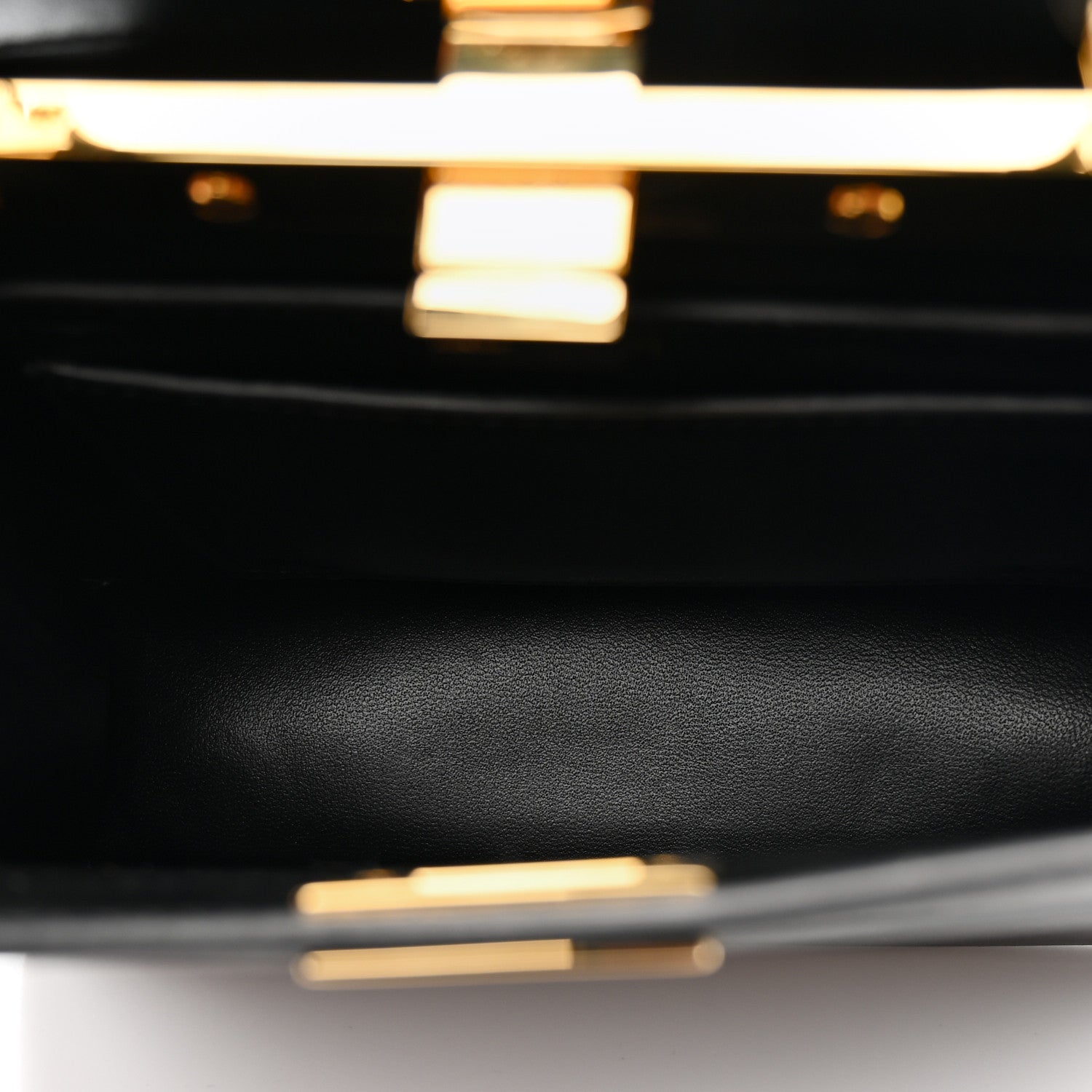Fendi Shiny Nappa Petite Peekaboo I SEE U Satchel Black 5 of 12