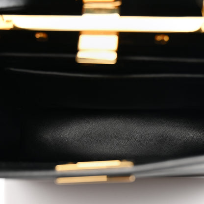 Fendi Shiny Nappa Petite Peekaboo I SEE U Satchel Black 5 of 12