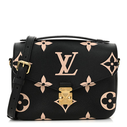 Louis Vuitton Empreinte Monogram Giant Pochette Metis Black Beige 1 of 9