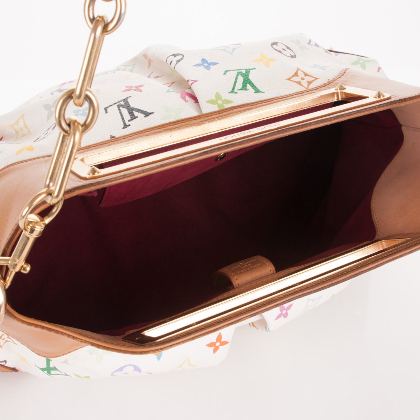 LOUIS VUITTON Monogram Multicolor Judy MM White
