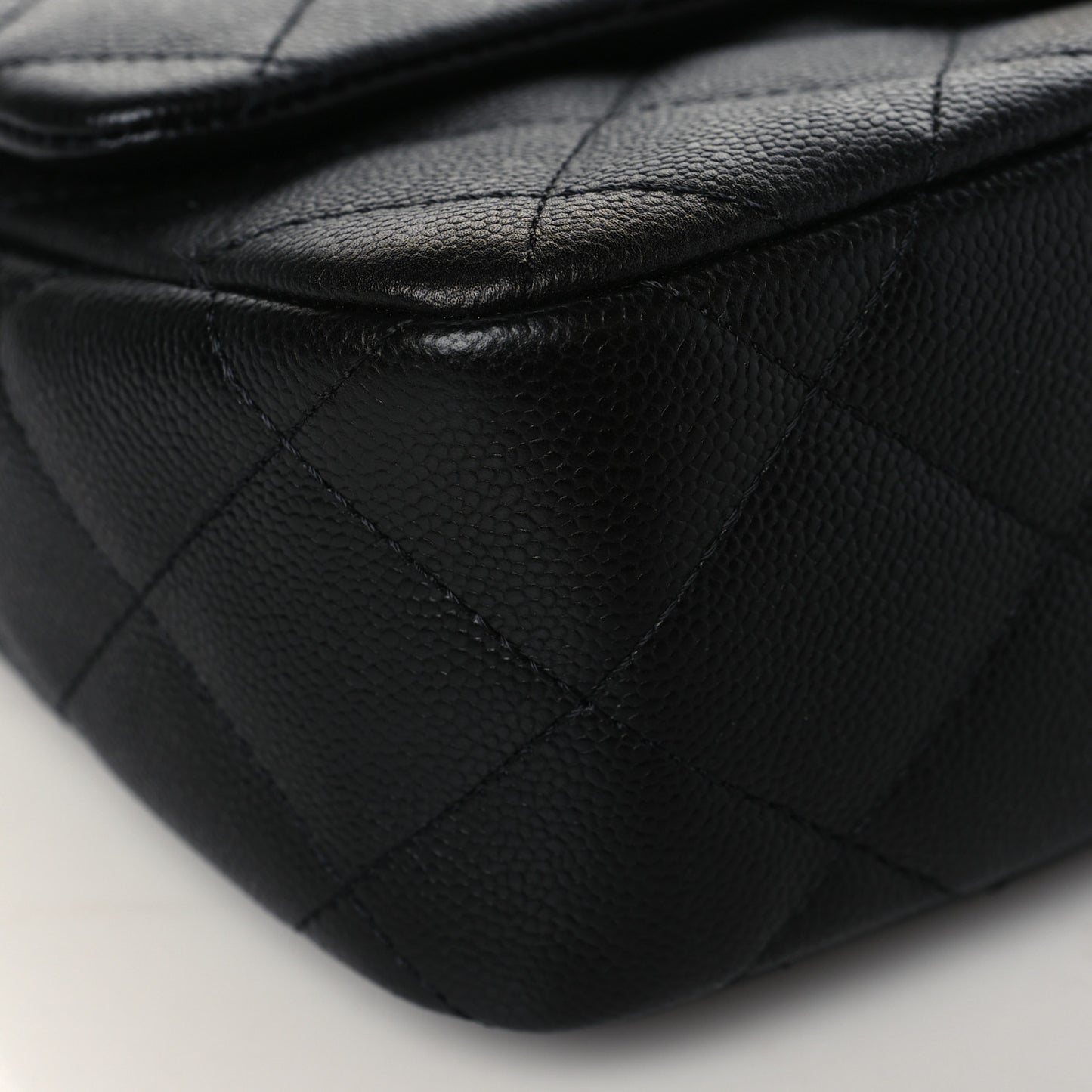 Caviar Quilted Sweetheart Flap Black