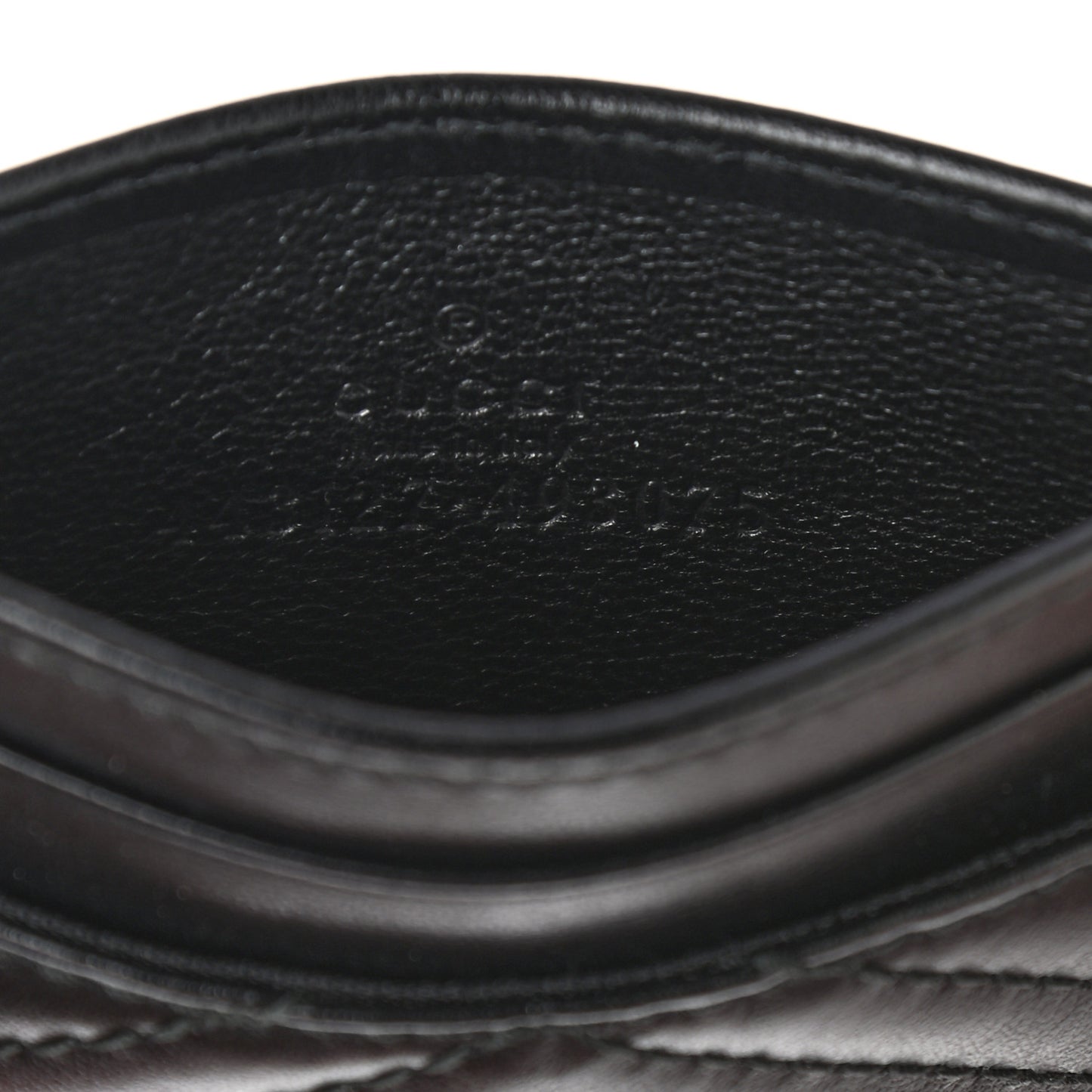 Calfskin Matelasse GG Marmont Card Holder Black