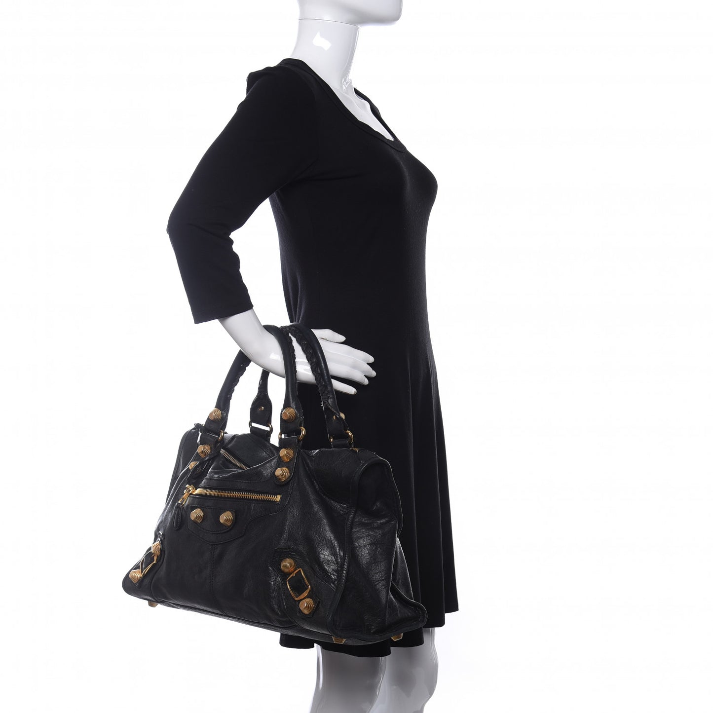 Agneau Giant 21 Gold Hardware Work Black