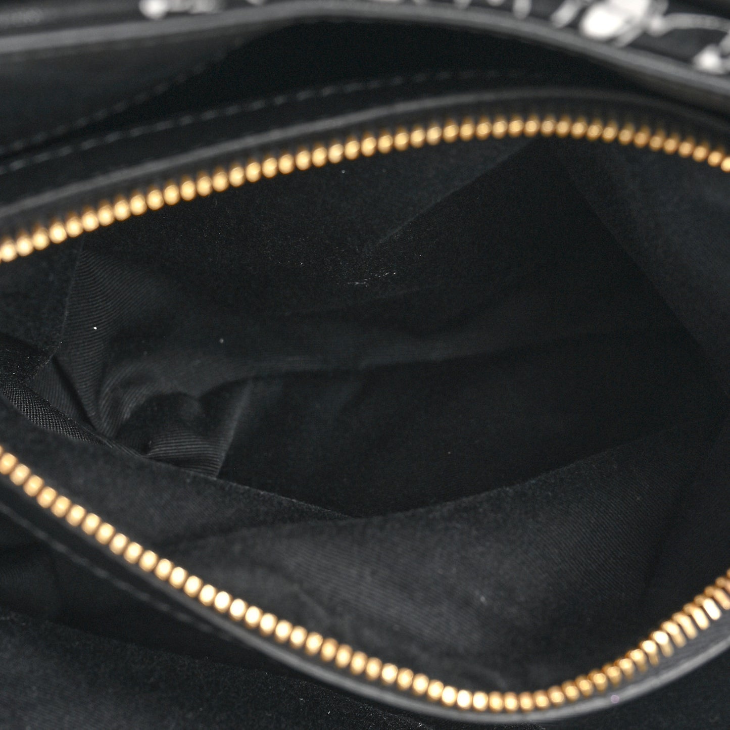 Canvas Bandana Medium Loulou Chain Satchel Black White