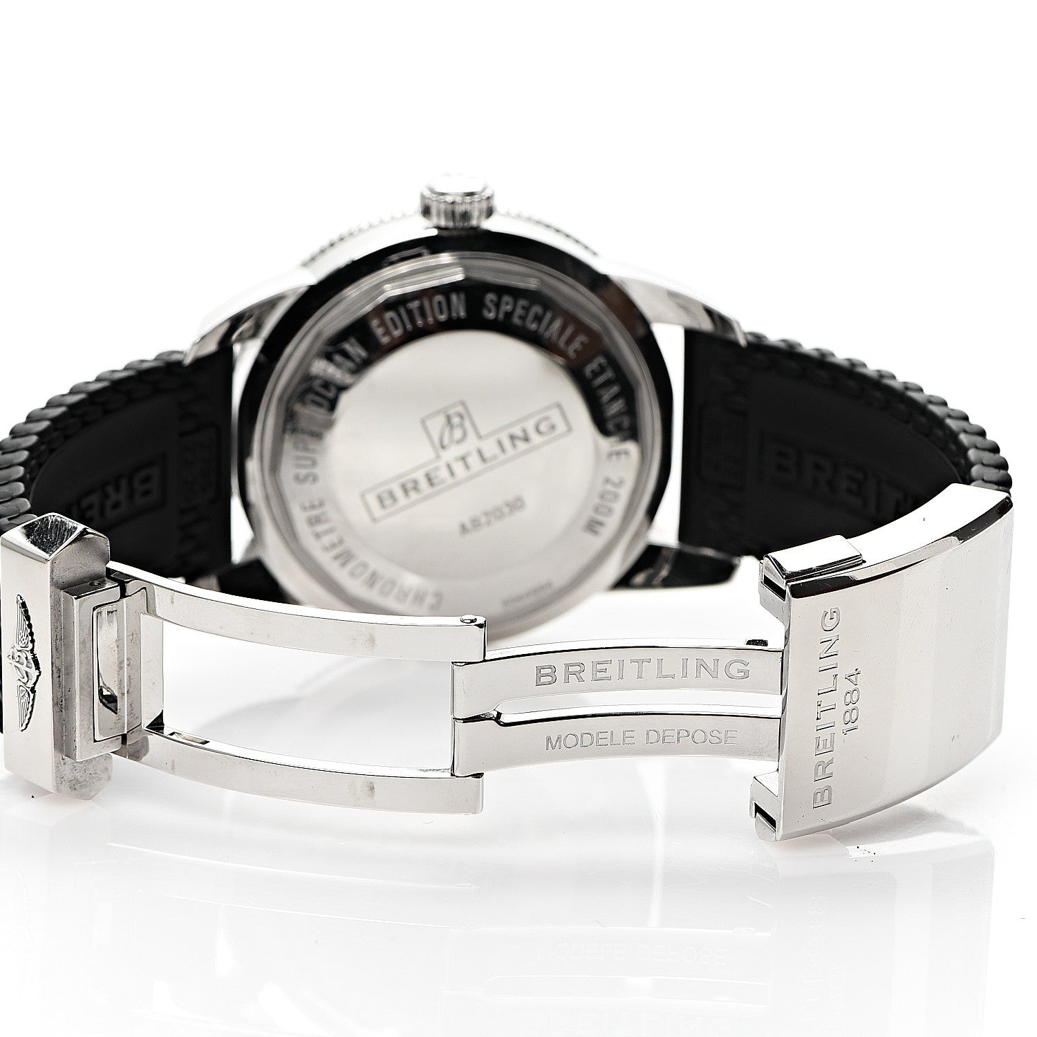 Breitling Stainless Steel Rubber 44mm Superocean Heritage II B20 Automatic Watch Volcano Black AB2030 7 of 8