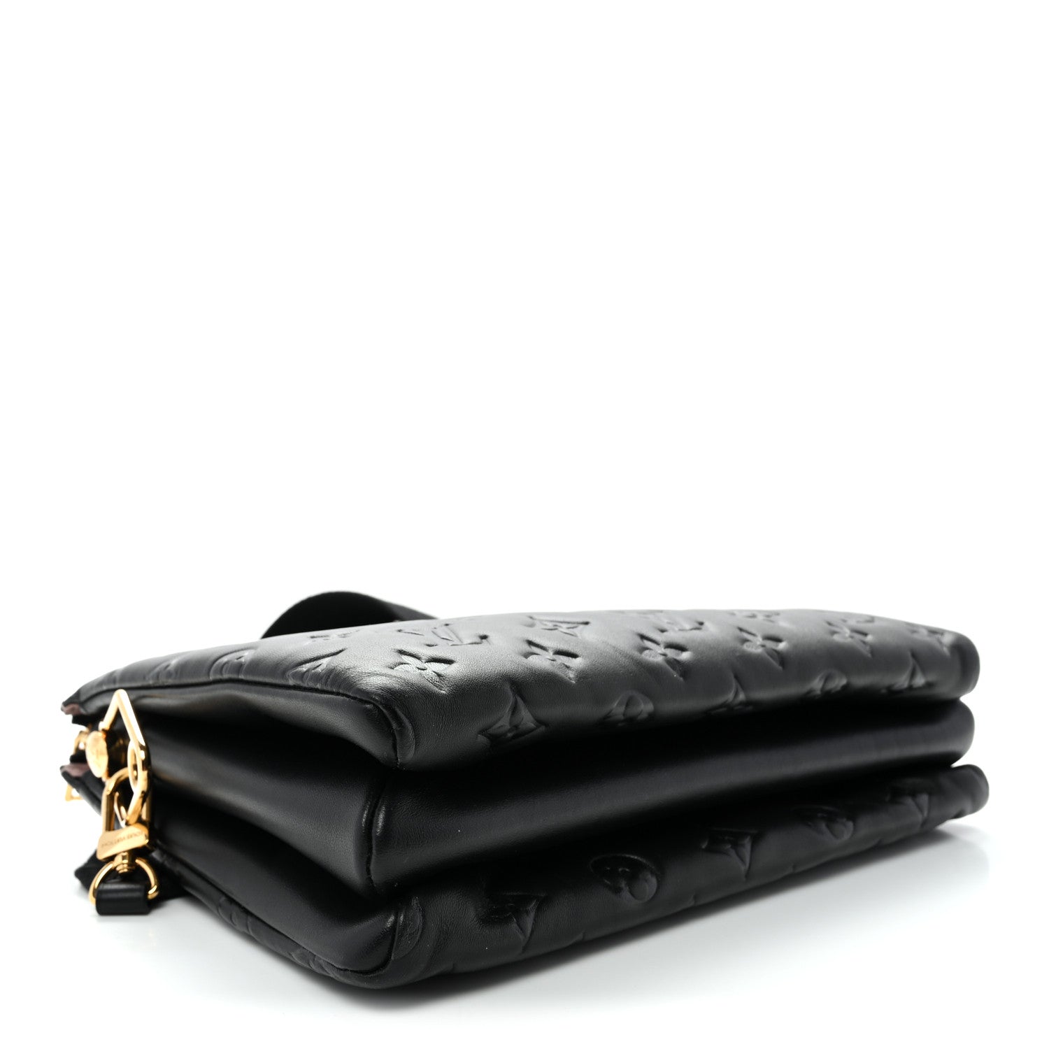Louis Vuitton Lambskin Embossed Monogram Coussin PM Black 4 of 11