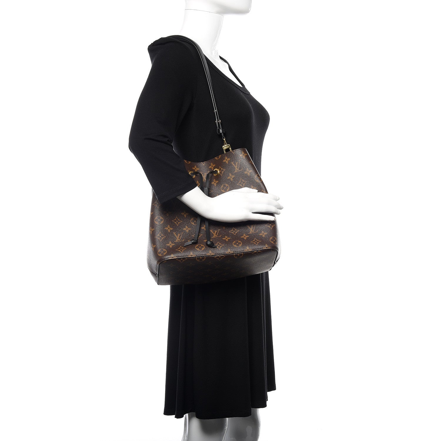 Louis Vuitton Monogram Neonoe MM Black 2 of 9