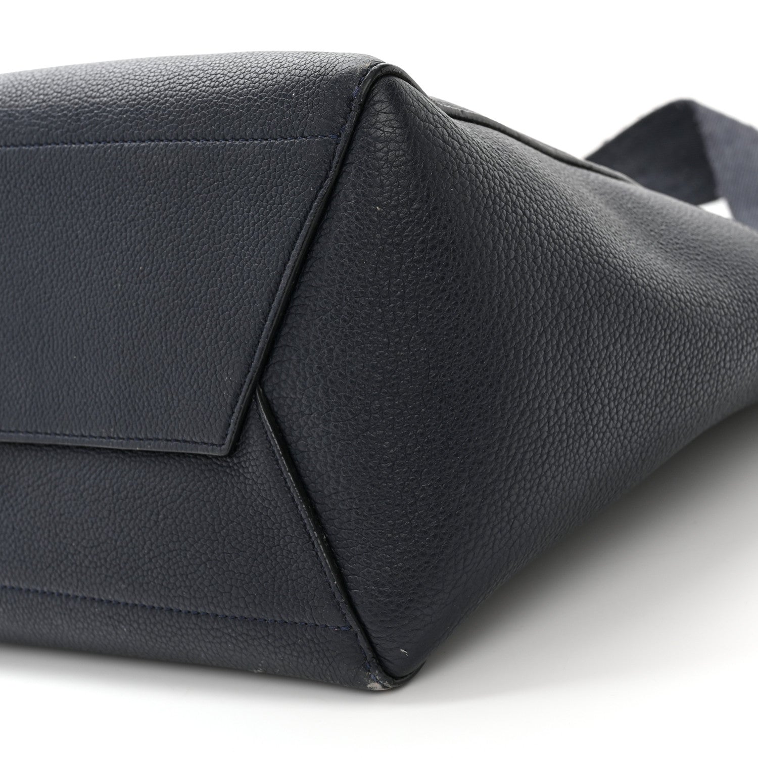 Celine Soft Grained Calfskin Sangle Bucket Bag Navy Blue 10 of 15