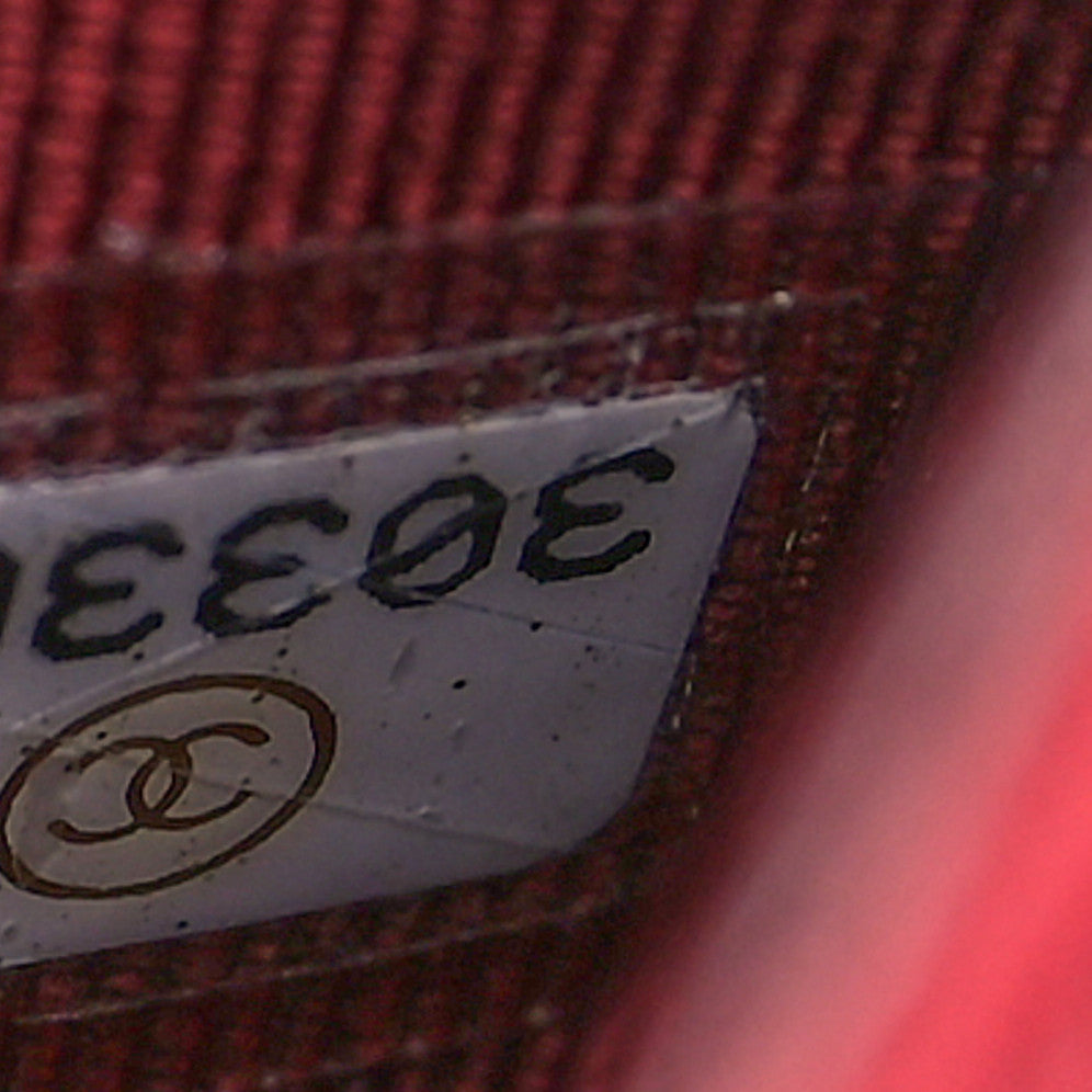 Caviar Quilted Wallet On Chain WOC Dark Red