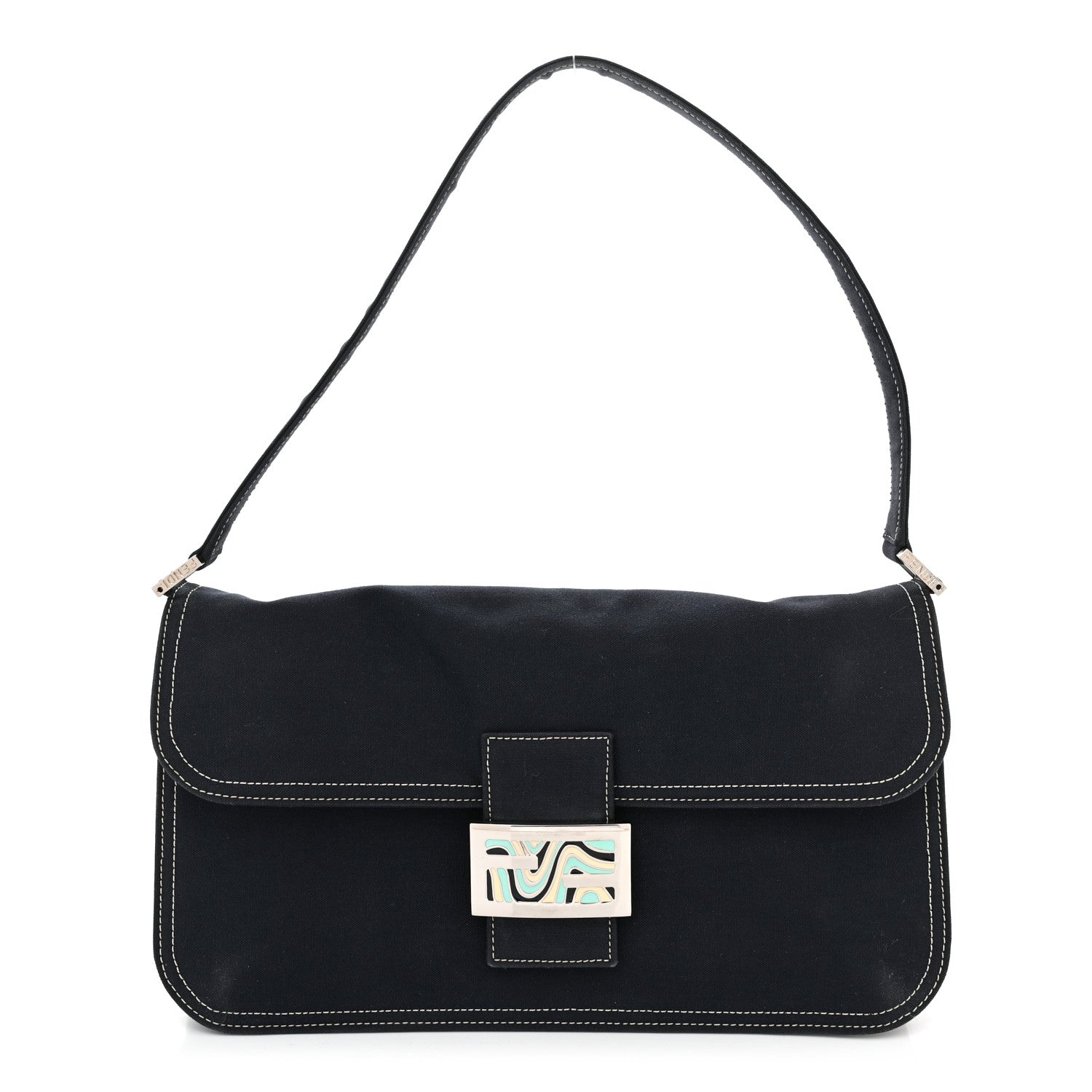 Fendi Canvas Baguette Blue 1 of 14