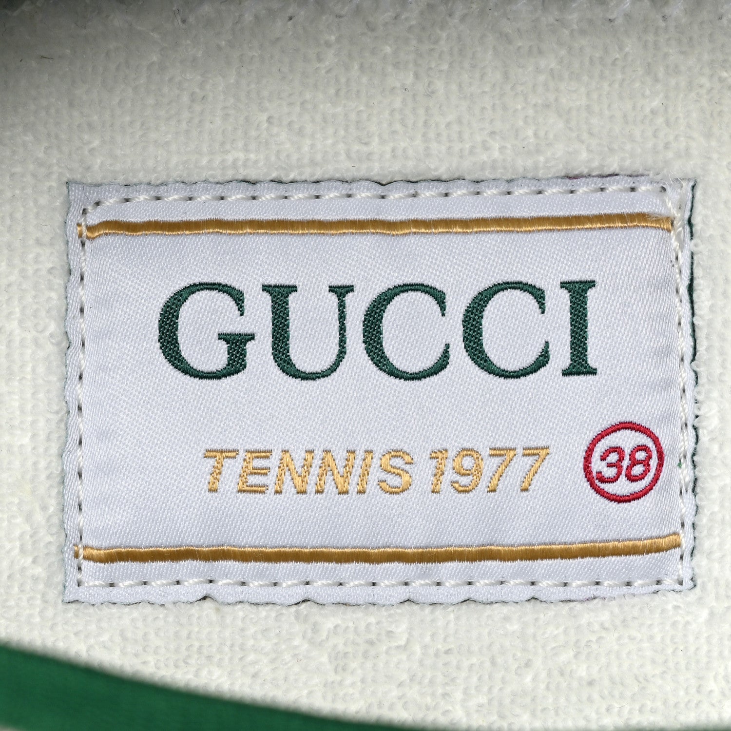 Gucci X LIBERTY OF LONDON Canvas Web Tracy Print Womens 1977 Tennis Sneakers 38 Mint Peach Mystic White 7 of 8