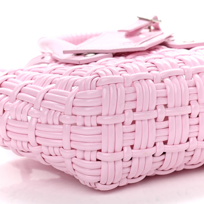 Balenciaga Faux Calfskin Braided Varnished XXS Bistro Basket Candy Pink 8 of 10