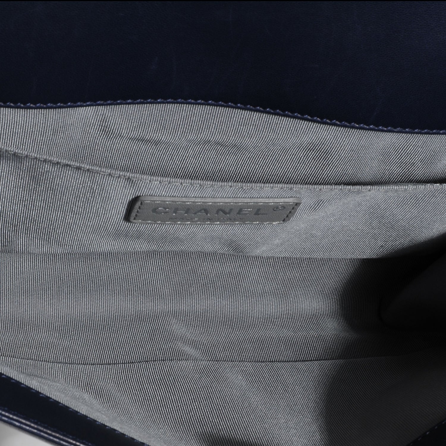 Chanel Lambskin Quilted Medium Boy Flap Navy Blue 5 of 7