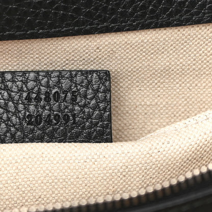 Gucci Dollar Calfskin Crystal Web Medium Dionysus Bamboo Top Handle Bag Black Black Diamond 7 of 10