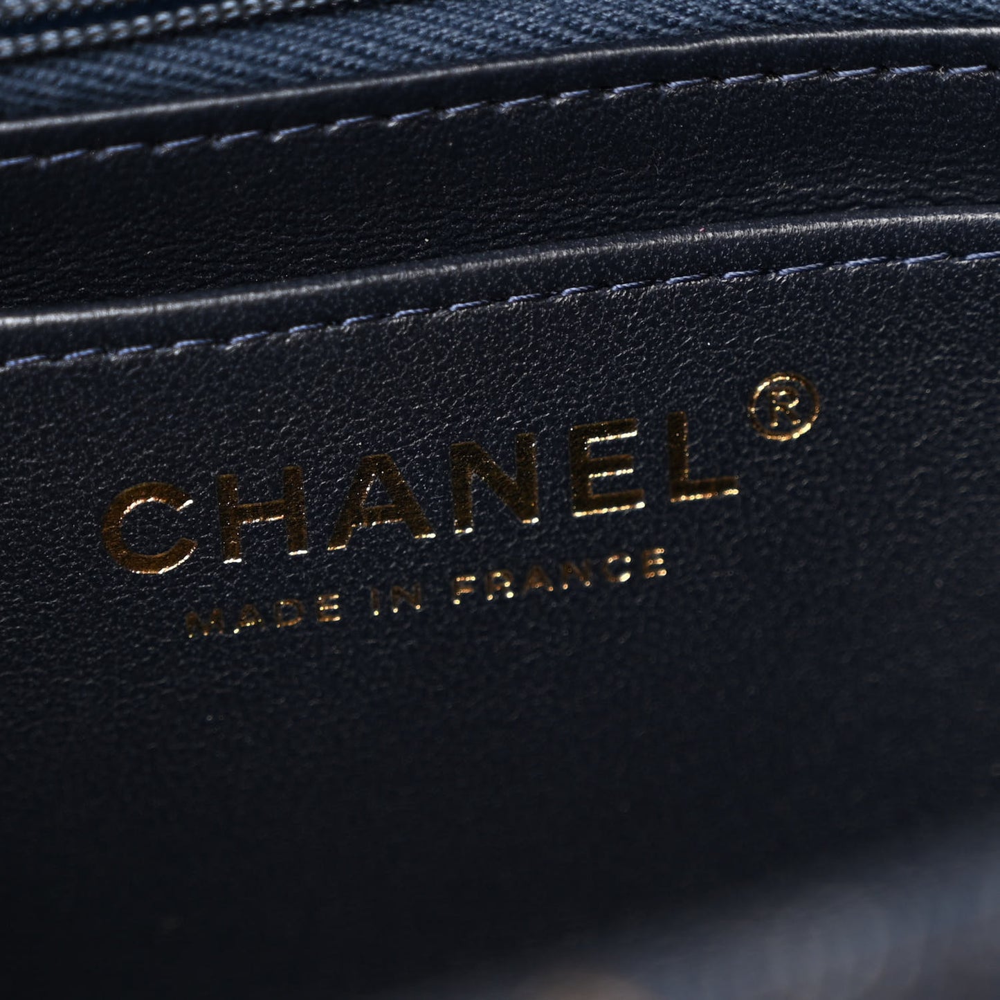 Denim Quilted Mini Rectangular Flap Dark Blue