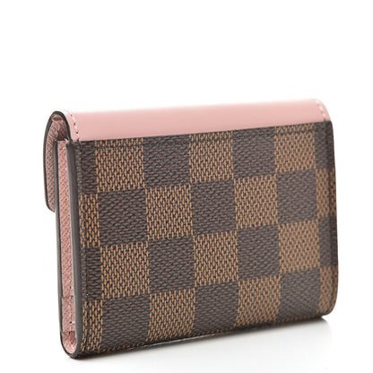 Louis Vuitton Damier Ebene Zoe Wallet Rose Ballerine 3 of 8