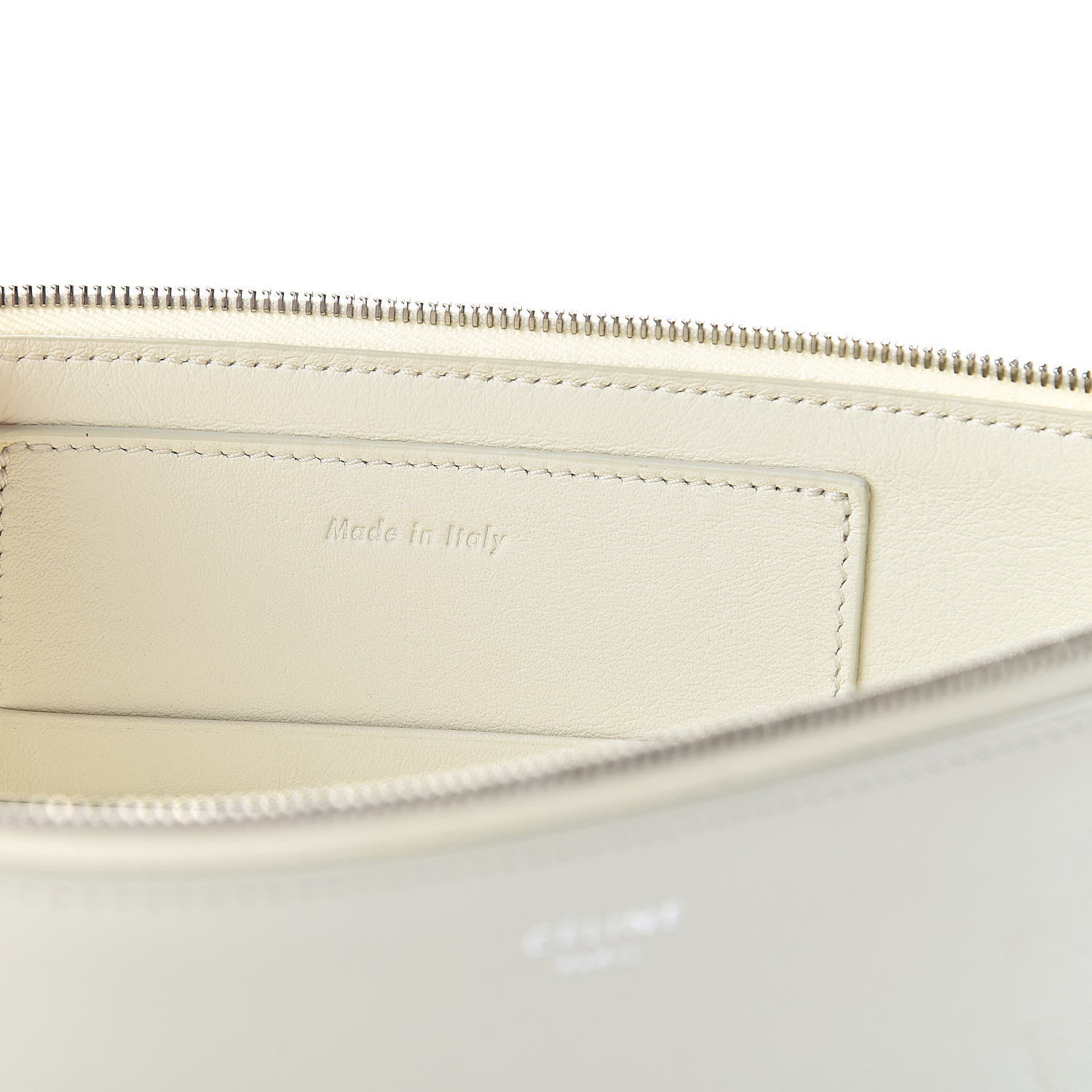 Celine Lambskin Bi-Color Solo Clutch Pouch White Magenta 7 of 10