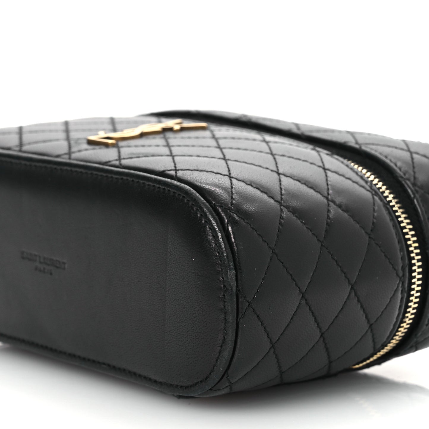 Lambskin Quilted Mini Gaby Vanity Case Black