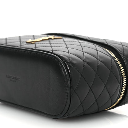 Saint Laurent Lambskin Quilted Mini Gaby Vanity Case Black 10 of 10