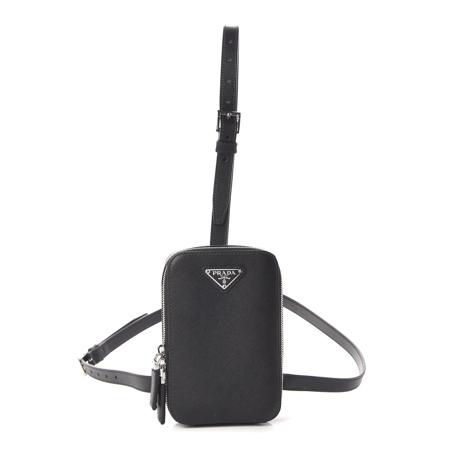 Prada Saffiano Harness Crossbody Bag Black 1 of 9