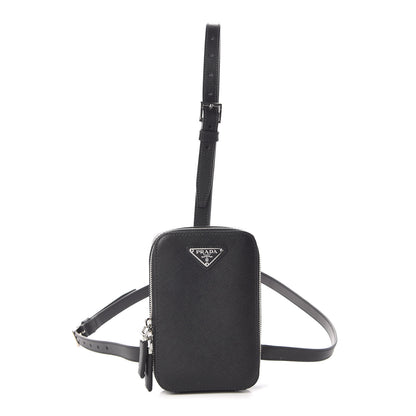 Prada Saffiano Harness Crossbody Bag Black 1 of 9