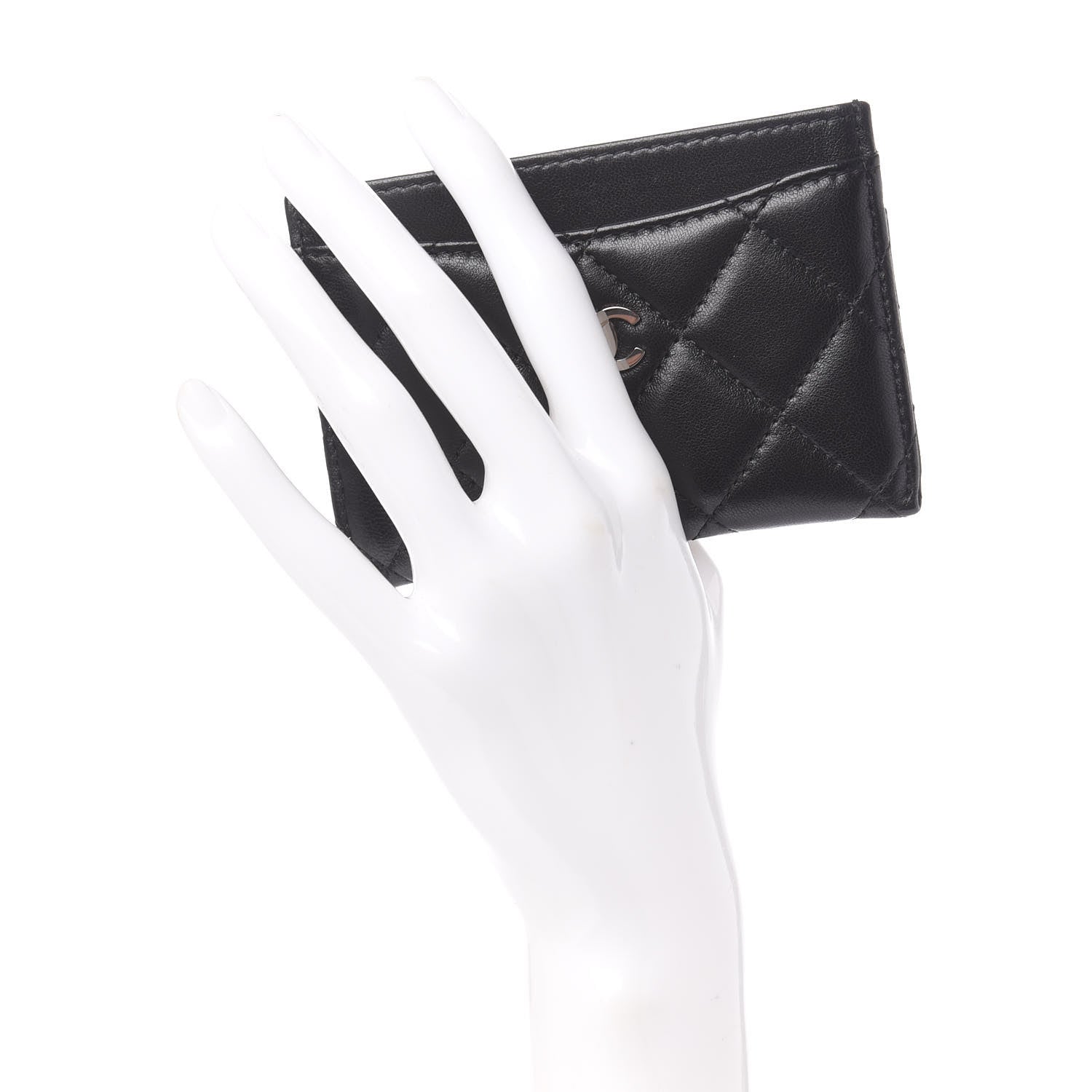 Chanel Lambskin Quilted Card Holder Black 2 of 11