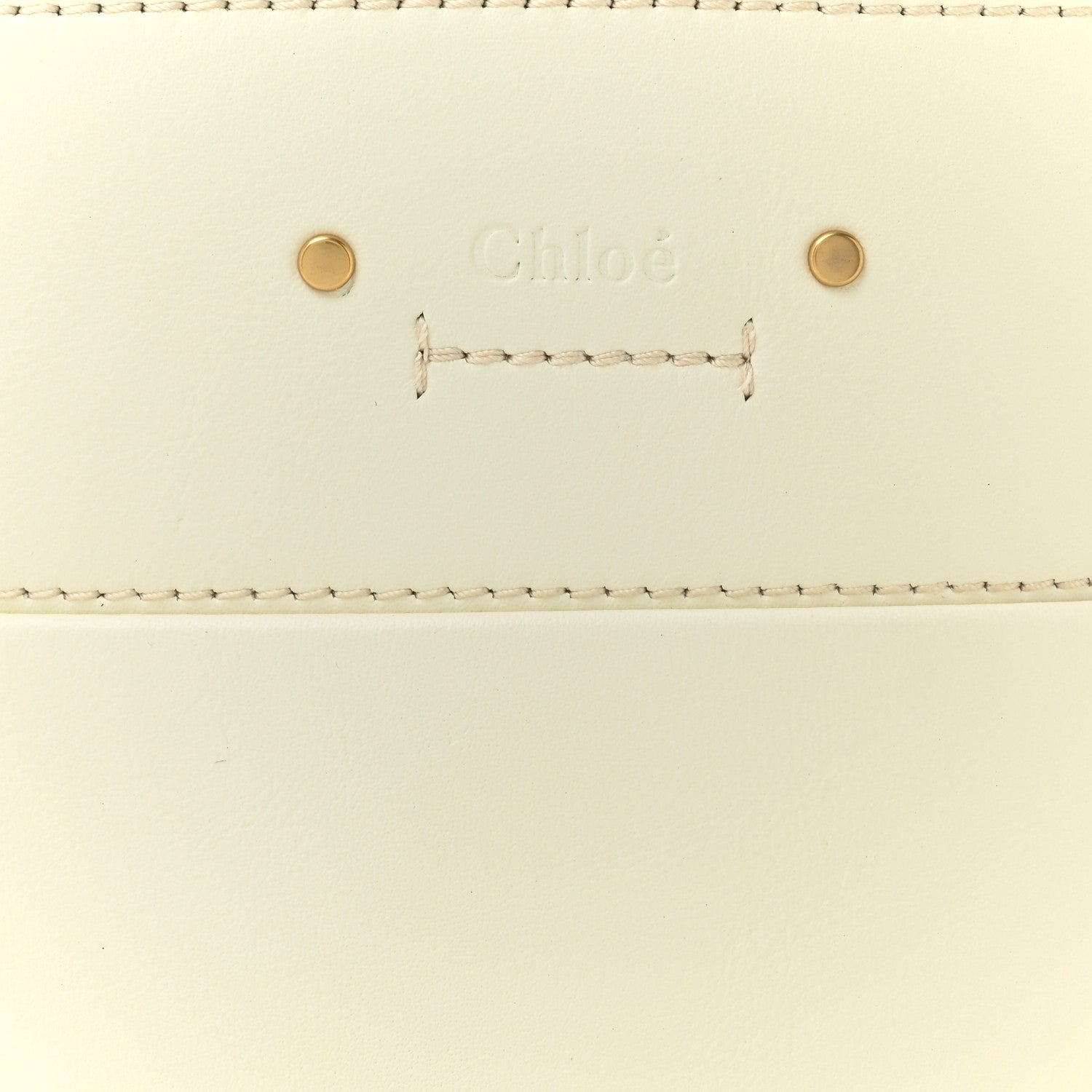 Chloe Smooth Calfskin Mini Roy Bucket Bag Natural White 8 of 10