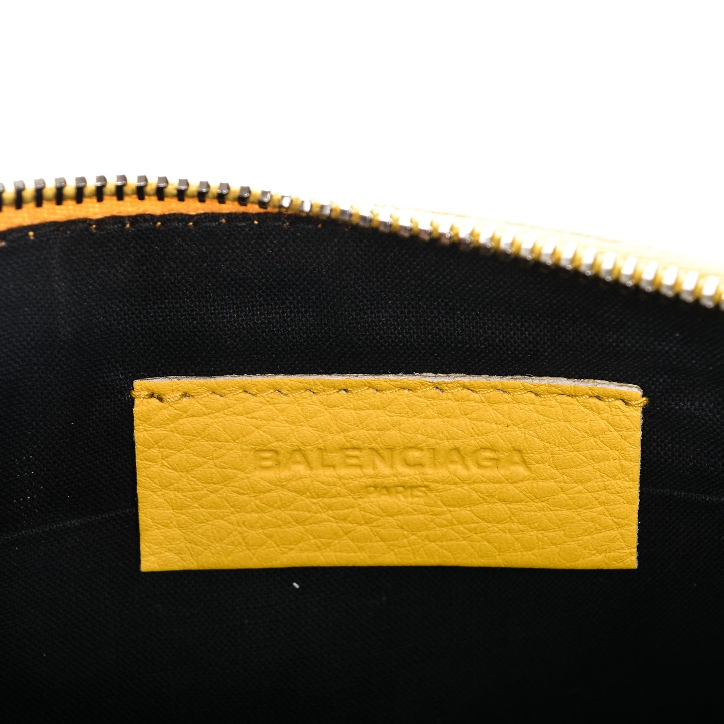 Agneau Arena Classic Hardware Small Pouch Jaune Soleil