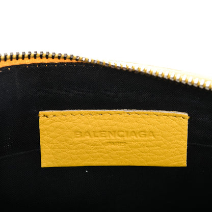 Balenciaga Agneau Arena Classic Hardware Small Pouch Jaune Soleil 6 of 7
