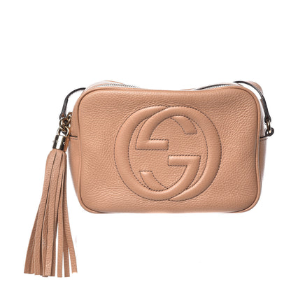 Gucci Pebbled Calfskin Small Soho Disco Bag Rose Beige 1 of 14