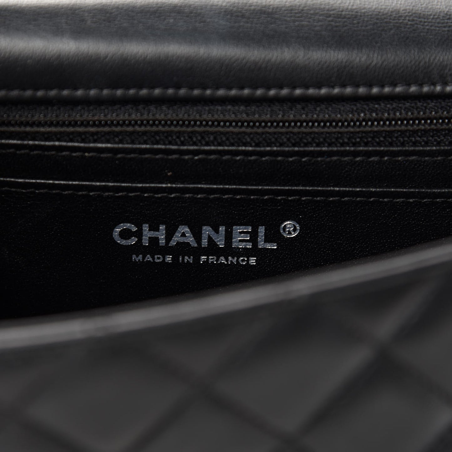 Lambskin Quilted Mini Rectangular Flap Black