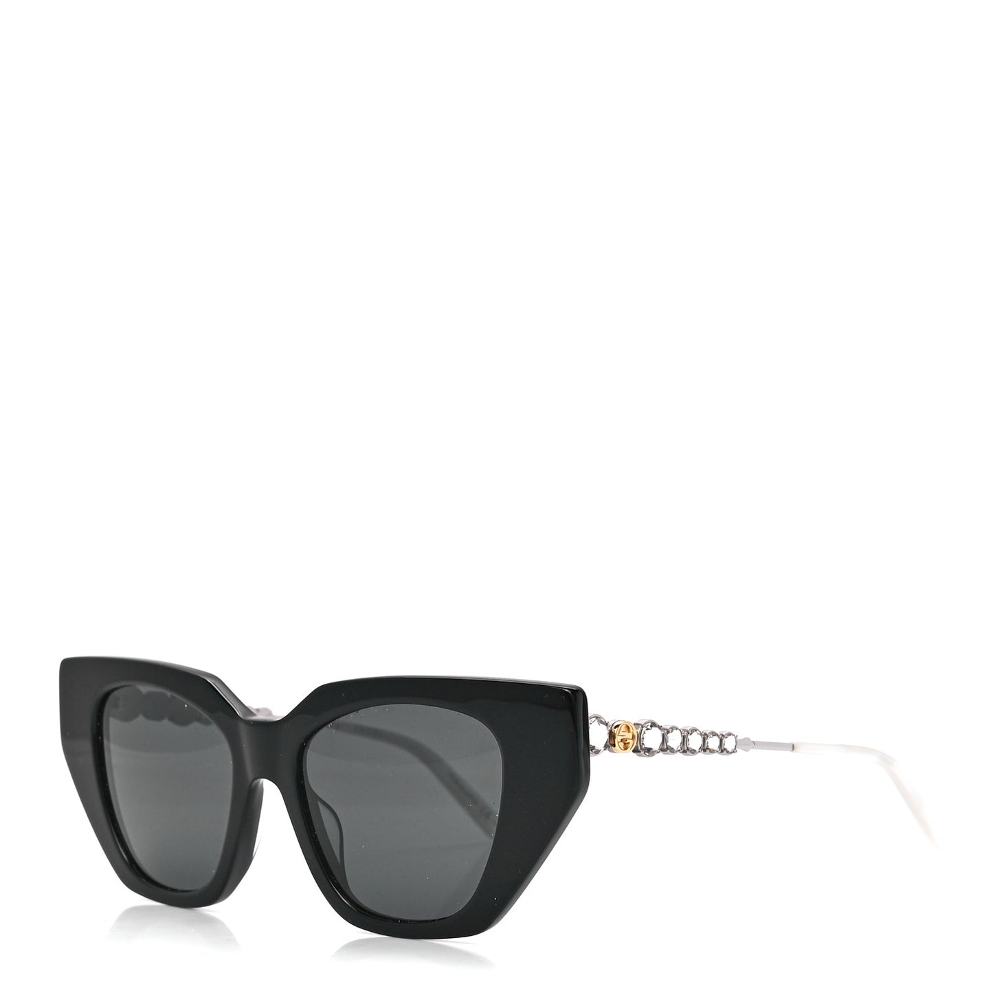 Acetate Crystal Embellished Cat Eye Sunglasses GG0641S Black