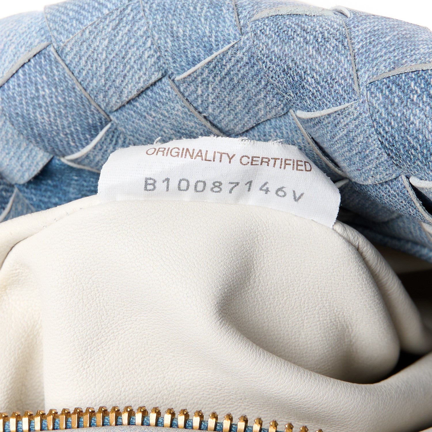Bottega Veneta Nappa Denim Effect Intrecciato Teen Jodie Hobo Denim 7 of 11