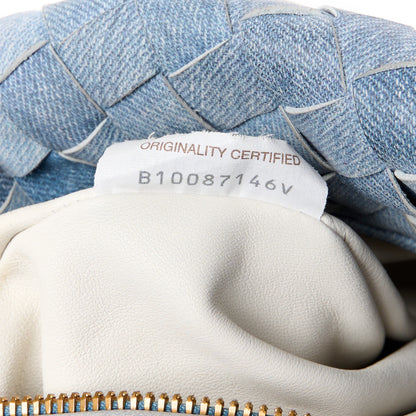 Bottega Veneta Nappa Denim Effect Intrecciato Teen Jodie Hobo Denim 7 of 11