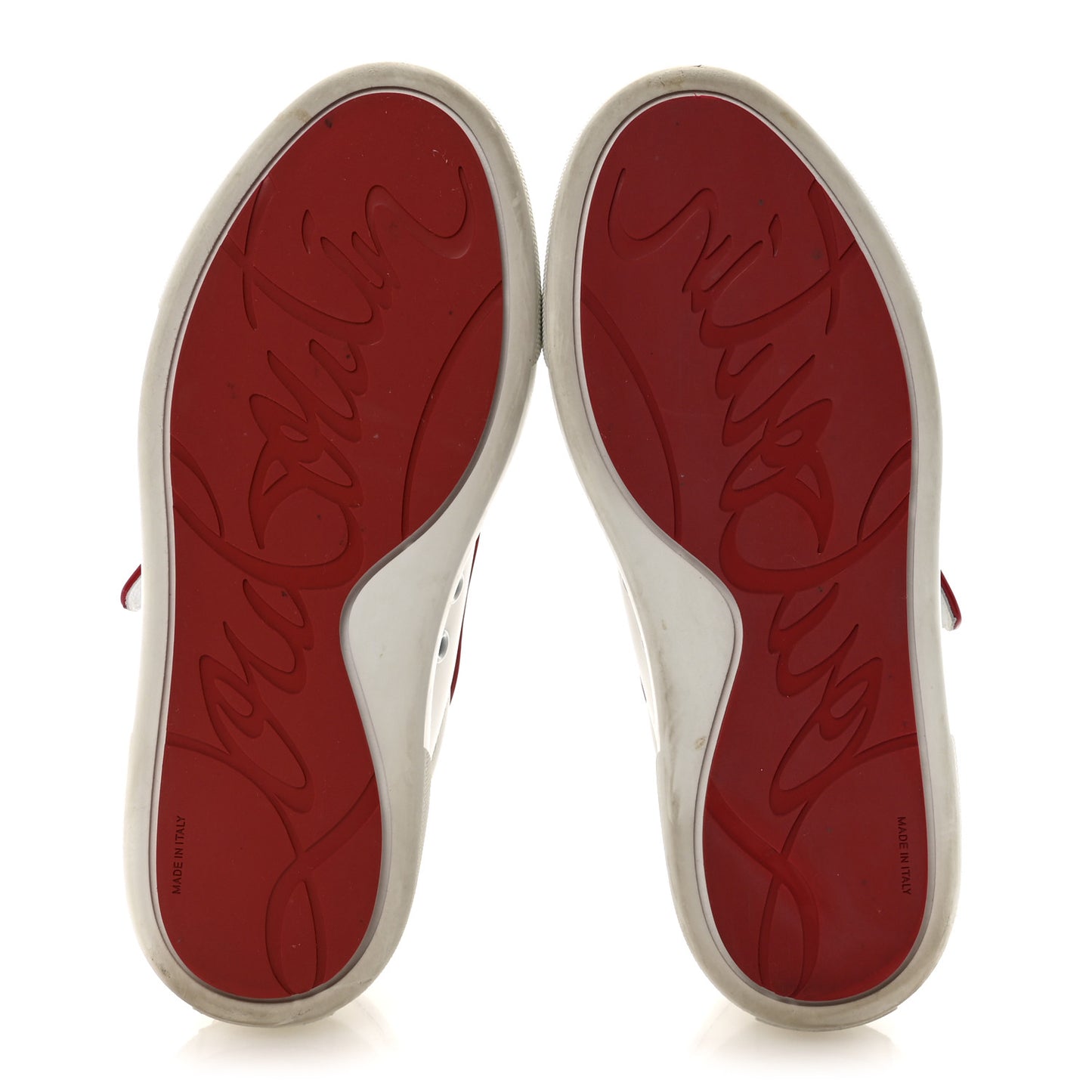 Calfskin Maxi Toyototoy Flat Sneakers 35.5 White Red