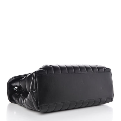 Saint Laurent Calfskin Y Quilted Monogram Medium Loulou Chain Satchel Black 4 of 10
