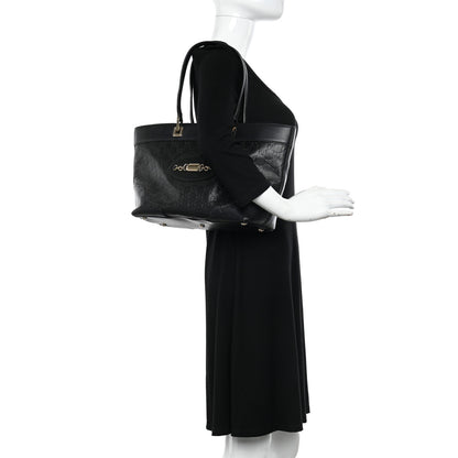 Gucci Guccissima Large Punch Tote Black 2 of 13