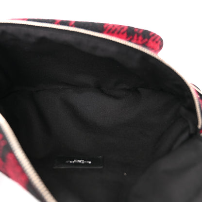 Saint Laurent Wool Tartan Body Belt Bag Red Black 5 of 11