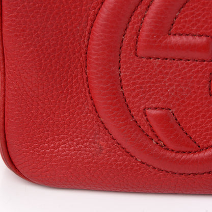 Gucci Pebbled Calfskin Small Soho Disco Bag Tabasco Red 13 of 15