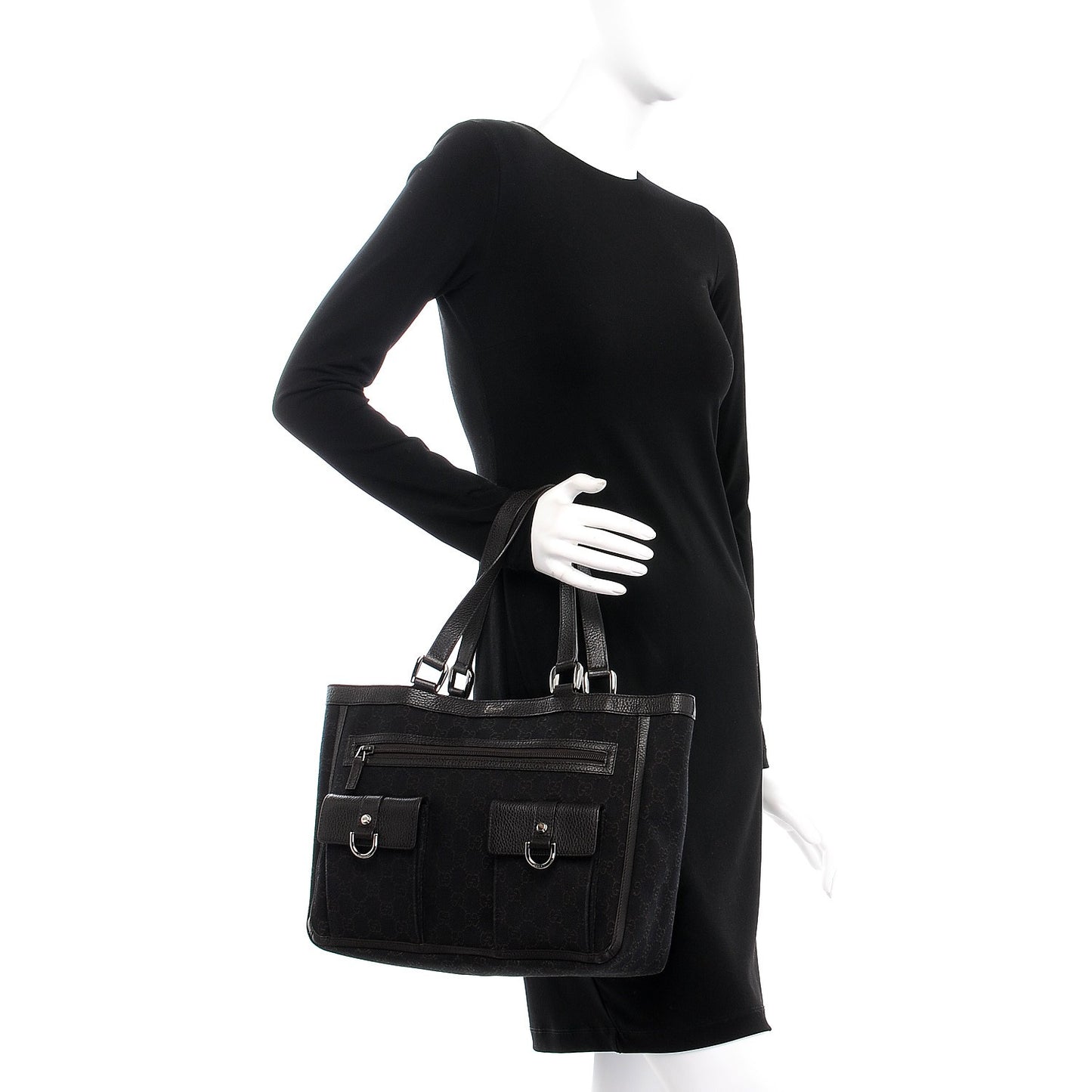 Monogram Abbey D Ring Tote Dark Brown