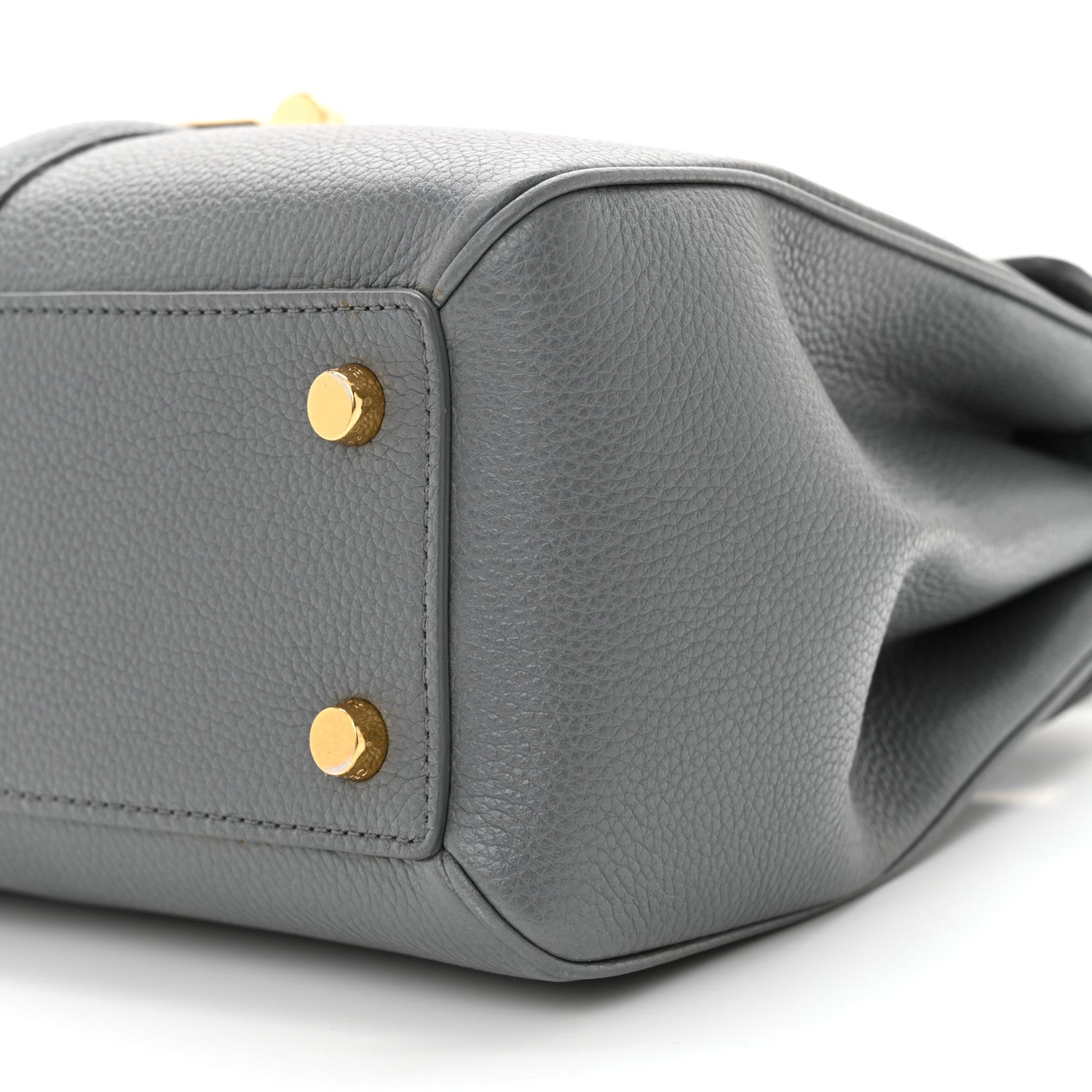 Celine Grained Calfskin Small 16 Top Handle Bag Medium Grey 12 of 15