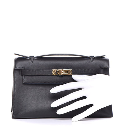 Hermes Swift Kelly Pochette Clutch Black 2 of 24