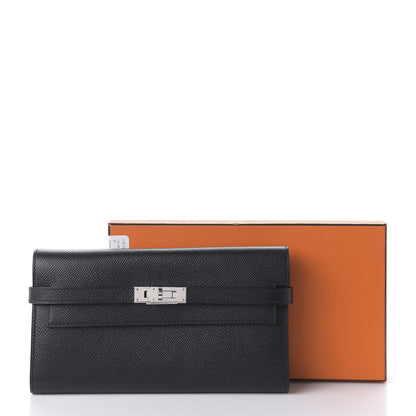 Hermes Epsom Kelly Longue Wallet Black 10 of 10