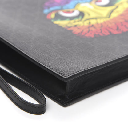 Gucci GG Supreme Monogram Rainbow Eagle Documents Holder Black Grey Multicolor 8 of 10