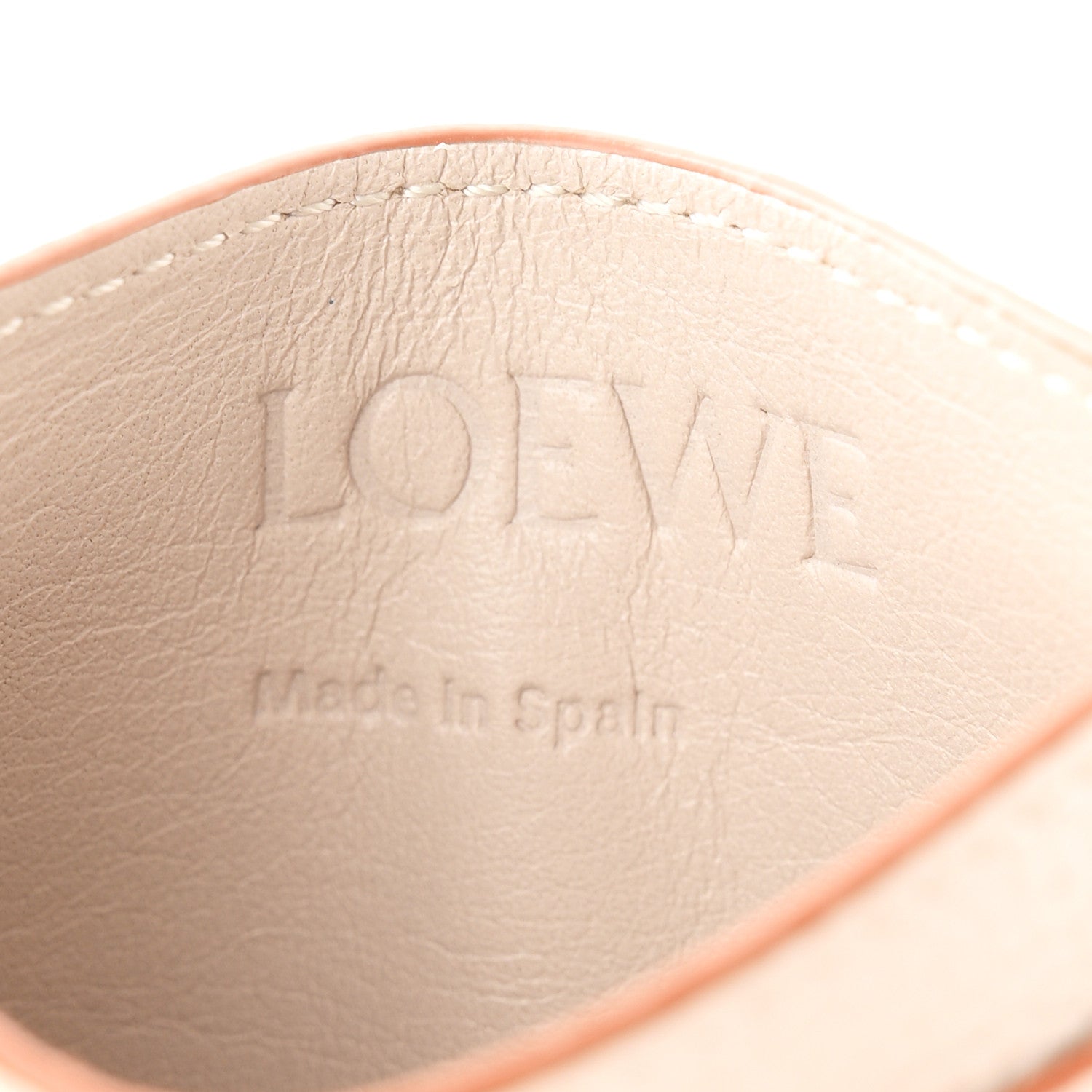Loewe Soft Grained Calfskin Anagram Card Holder Light Oat 6 of 8